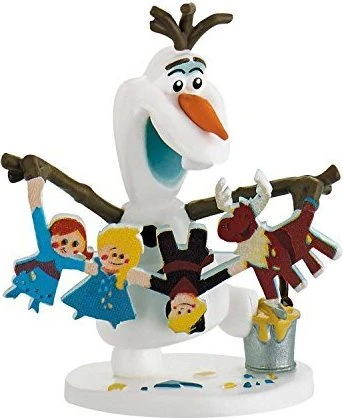 Bullyland Comic World - Die Eiskönigin - Olaf taut auf Olaf mit Girlande