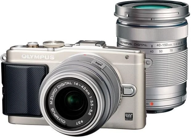 Olympus PEN E-PL6 silber mit Objektiv M.Zuiko digital 14-42mm 3.5-5.6 II und M.Zuiko digital ED 40-150mm 4.0-5.6