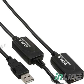 InLine USB 2.0 aktives Verlängerungskabel A/A, 20m (34613I)
