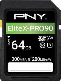 PNY EliteX-PRO 90 R300/W280 64GB, UHS-II U3, Class 10