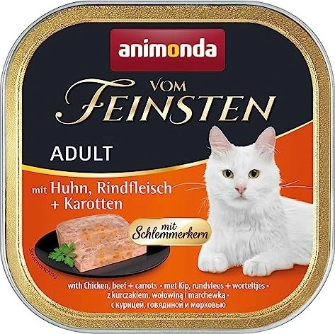 animonda Vom Feinsten Adult Huhn, Rindfleisch, Karotten, 3.20kg (32x 100g)