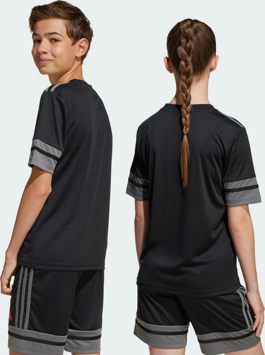 adidas Squadra 25 Trikot kurzarm black/team grey four/pure ruby (Junior)