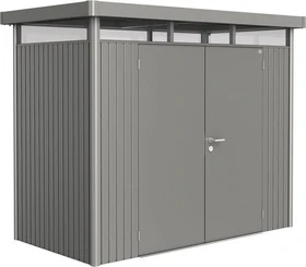 Biohort HighLine H1 Gerätehaus mit Doppeltür quarzgrau-metallic