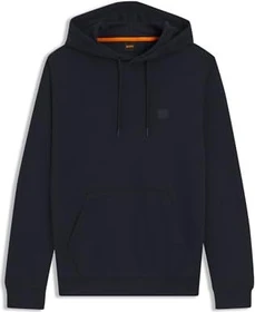 Hugo Boss Regular-Fit Baumwoll-Terry mit Logo-Aufnäher Hoodie dark blue (Herren)