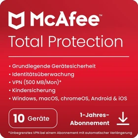 McAfee Total Protection 2020, 10 User, ESD (multilingual) (Multi-Device)