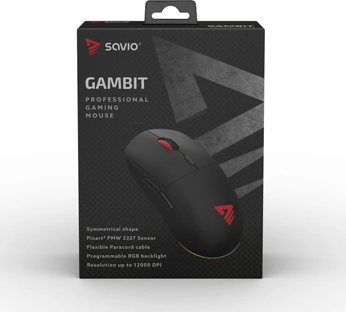 Savio Gambit RGB Gaming Mouse schwarz, USB