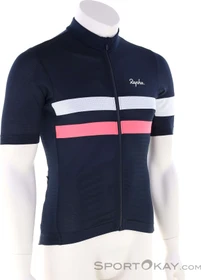 Rapha Brevet Lightweight Trikot kurzarm dark navy/high vis pink (Herren)