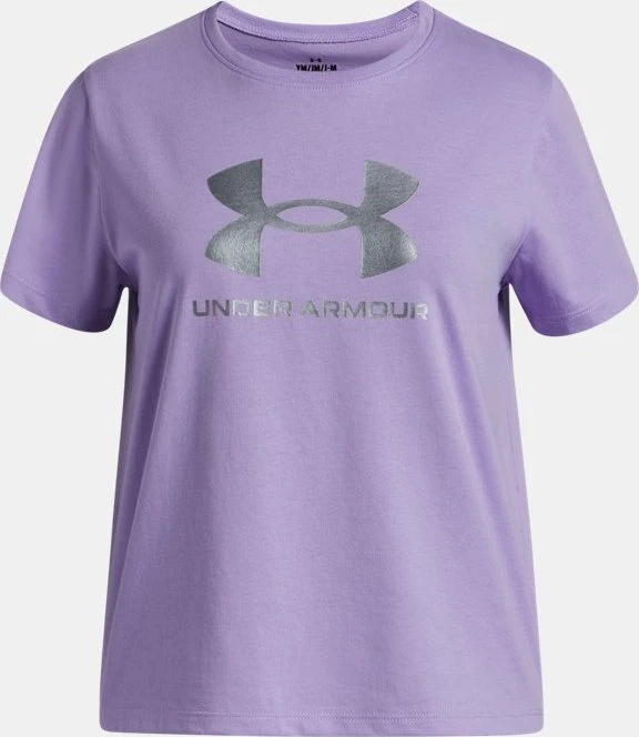 Under Armour Rival Shimmer Funktionsshirt kurzarm transparent/weiß (Junior)