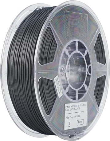 eSUN 3D PETG, Dark Grey, Spule, 1.75mm, 1.00kg