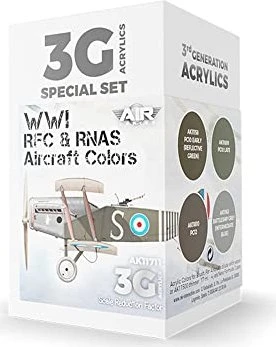 AK-Interactive 3rd Gen Acrylic Colors WWI RFC & RNAS British Aircraft Colors Farbset, 4-tlg.