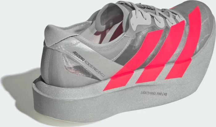 adidas Adizero Adios Pro Evo 2 silver metallic/lucid red/grey two