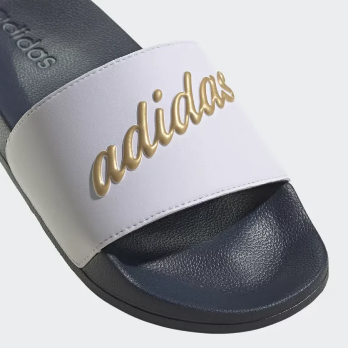 adidas Shower Adilette cloud white/gold metallic/shadow navy (Damen)