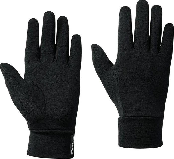 Jack Wolfskin Merino Handschuhe schwarz (Damen)