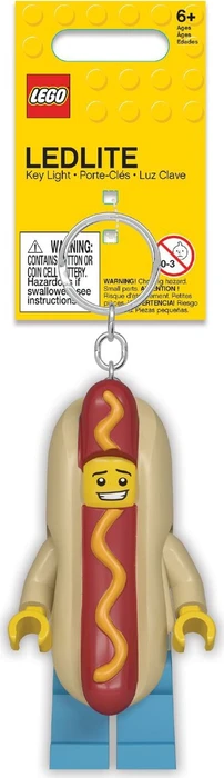 LEGO Schlüsselanhänger - Mann im Hotdog-Kostüm