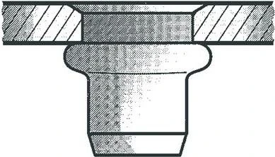 Gesipa Stahl gerändelt Flachrundkopf Blindnietmutter M6x9x18mm, 500 Stück