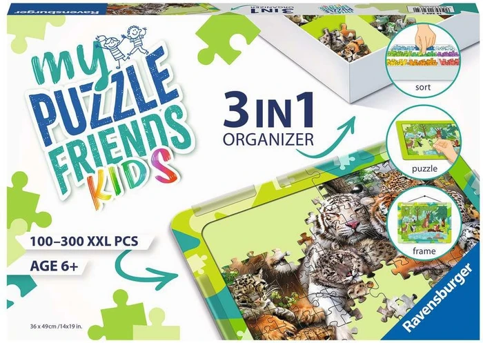 Ravensburger My Puzzle Friends Kids 3in1 Organizer Puzzle Unterlage grün