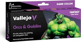 Vallejo Game Color Fantasy Color Series Orcs & Goblins Farbset, 8-tlg.