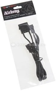 BitFenix Molex auf 3-Pin Adapter, sleeved, 20cm, schwarz