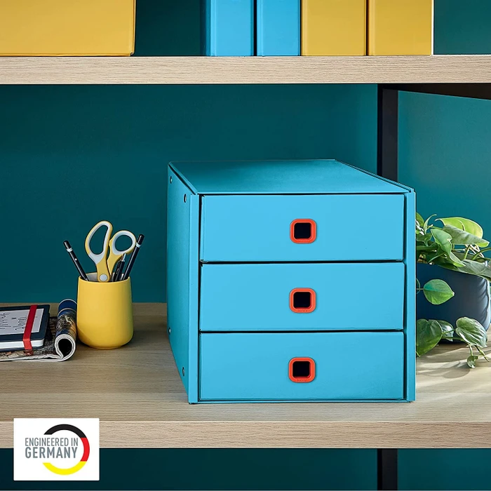 Leitz Click & Store Cosy Schubladenbox, 3 Schubladen, blau