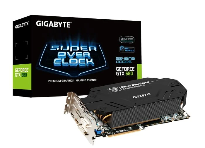 GIGABYTE GeForce GTX 680 Super Overclock, 2GB GDDR5, 2x DVI, HDMI, DP