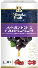 Manuka Health MGO 400+ Hustenbonbons Schwarze Johannisbeere, 100g