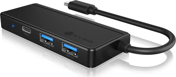 RaidSonic Icy Box IB-HUB1423CR-C3, USB-Hub, Dual-Slot-Cardreader, USB-C 3.0 [Stecker]