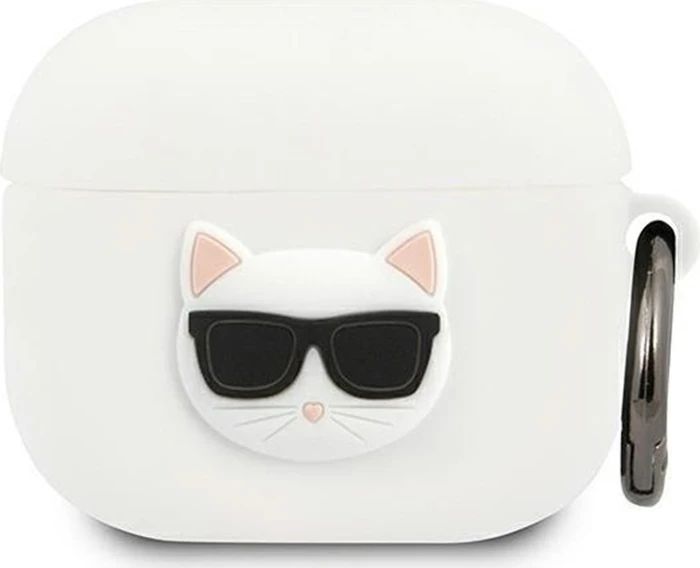 Karl Lagerfeld AirPods 3 Case Glitter Choupette weiß