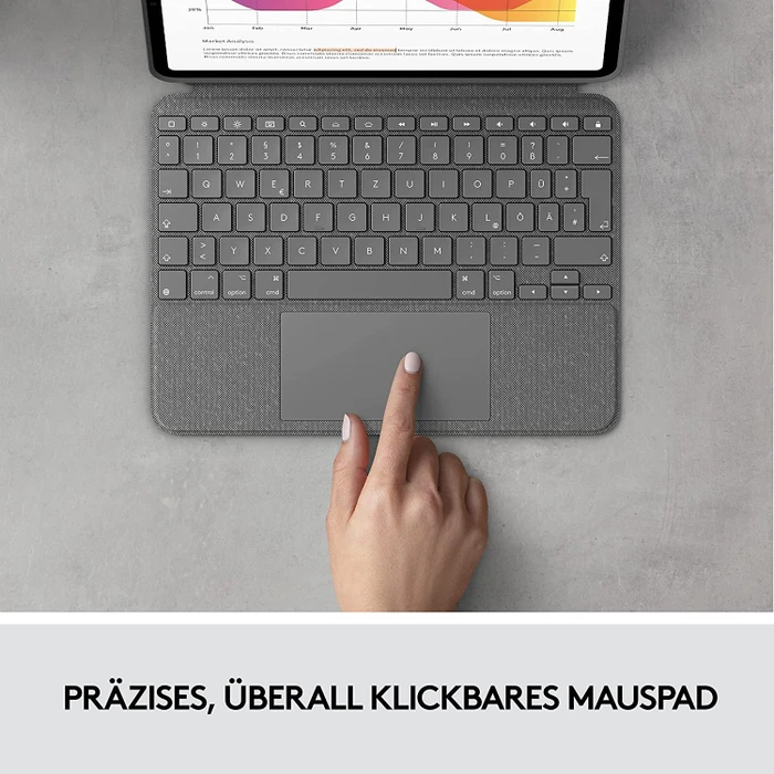 Logitech Combo Touch für iPad Air 4/iPad Air 5, grau, IT