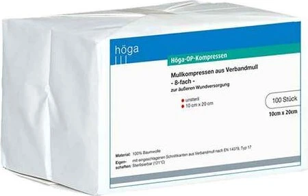 Höga Kompressen unsteril 8fach