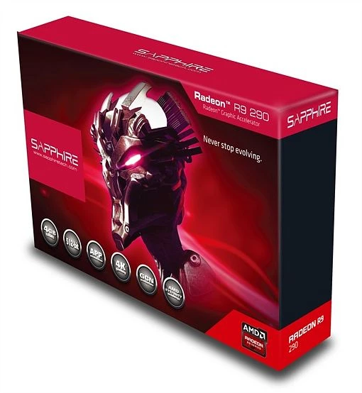 Sapphire Radeon R9 290, 4GB GDDR5, 2x DVI, HDMI, DP, full retail