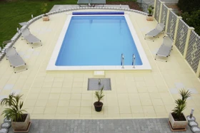 Steinbach Styropor Eco Stahlwandpool Set rechteckig 600x300x150cm adriablau