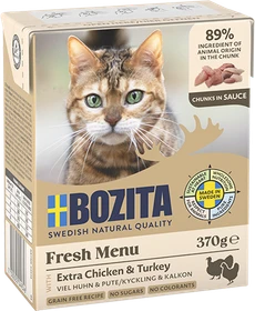 Bozita Häppchen in Soße Hühnchen und Pute, 5.92kg (16x 370g)