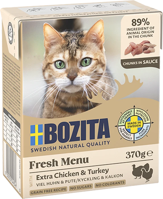 Bozita Häppchen in Soße Hühnchen und Pute, 5.92kg (16x 370g)