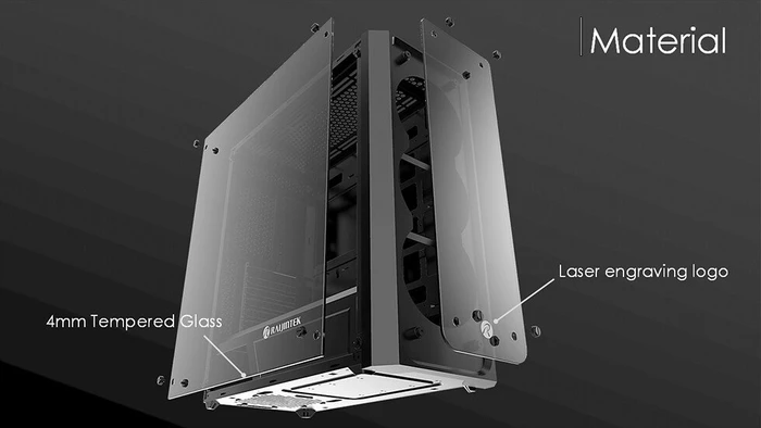 Raijintek Ponos TG, Glasfenster