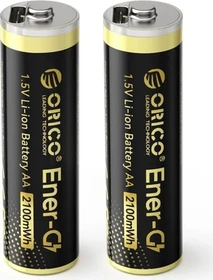 Orico EG5C Mignon AA Li-Ion 1400mAh mit Ladekabel, 2er-Pack