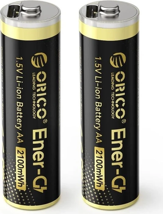 Orico EG5C Mignon AA Li-Ion 1400mAh mit Ladekabel, 2er-Pack