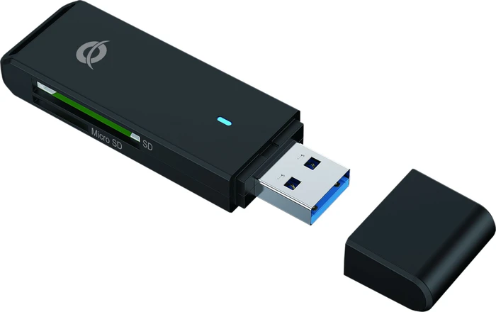 Conceptronic Dual-Slot-Cardreader, USB-A 3.0 [Stecker]