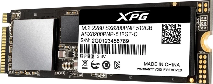ADATA XPG SX8200 Pro 512GB, M.2 2280 / M-Key / PCIe 3.0 x4