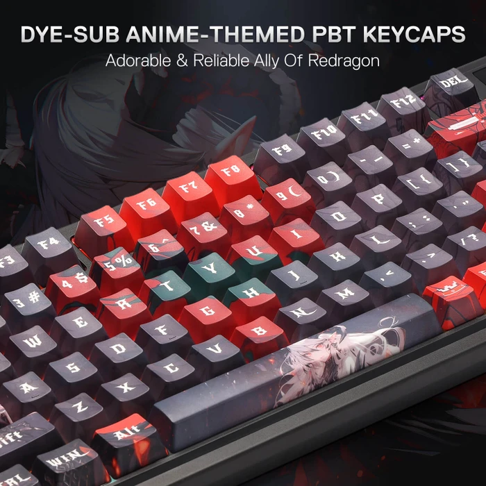Redragon Artemis K719 Pro Wireless, Anime Edition, LEDs RGB, Hi-Fi Custom, USB/Bluetooth, US