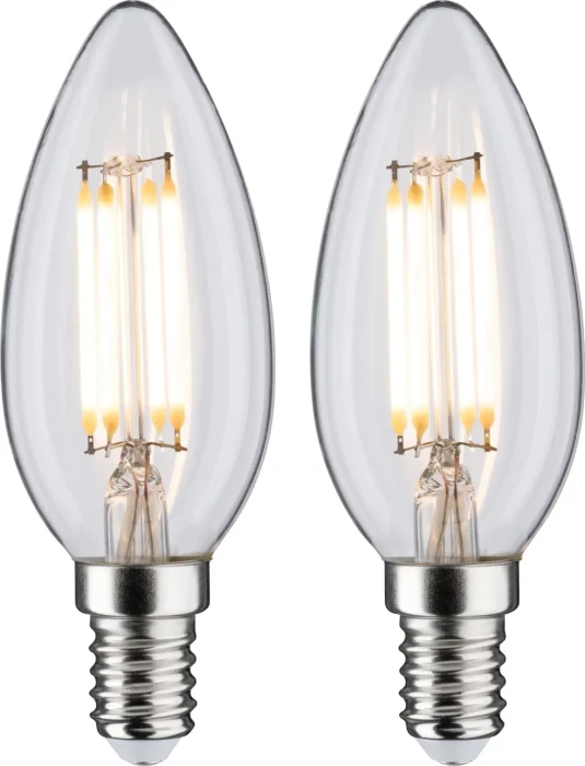 Paulmann Filament LED Kerze E14 4.5W/827 warmweiß klar, 2 Stück