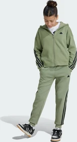 adidas Future Icons 3-Streifen Cotton Trainingshose lang tent green/black (Junior)