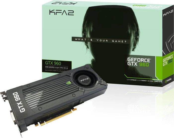 KFA2 GeForce GTX 960, 2GB GDDR5, DVI, HDMI, 3x DP