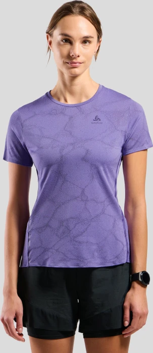 Odlo Zeroweight Engineered Chill-Tec Laufshirt kurzarm afterparty melange (Damen)