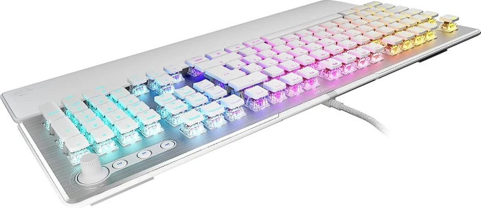 Roccat Vulcan II, LEDs RGB, weiß/silber, TITAN II BROWN, USB, DE