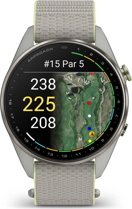 Garmin Approach S72 47mm silver-citron titanium/fog grey-citron