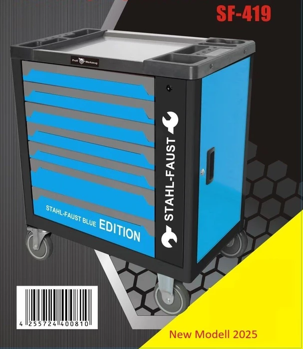 Stahl Faust Edition One Werkzeugwagen schwarz/blau