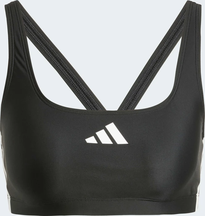 adidas 3-Streifen V-Back Bikini-Set schwarz/weiß (Damen)
