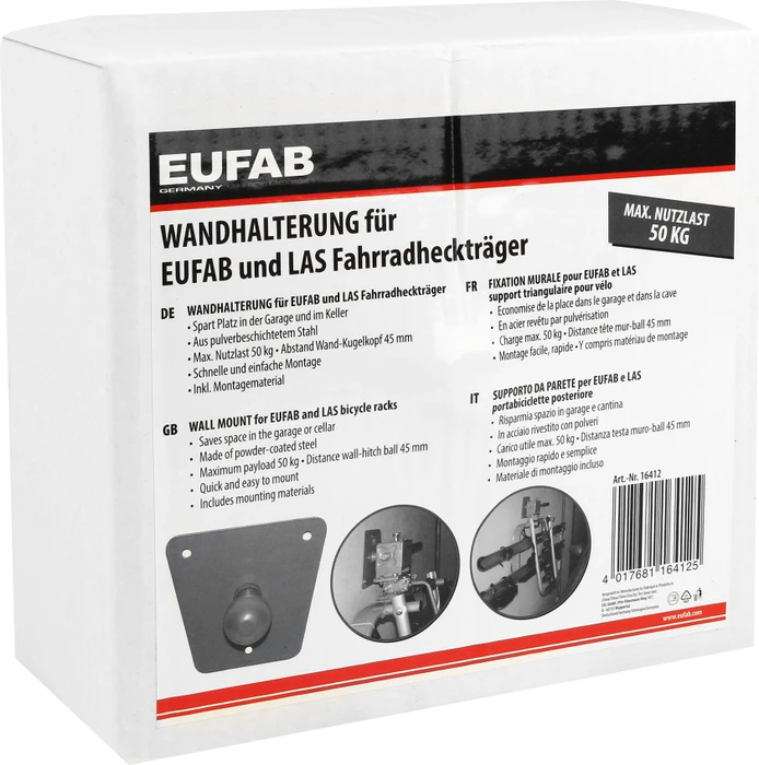 EUFAB Wandhalterung für Fahrradträger