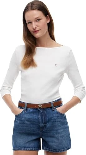 Tommy Hilfiger Slim Fit Shirt 3/4 nos ecru (Damen)