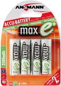 Ansmann maxE+ Mignon AA NiMH 2500mAh, 4er-Pack